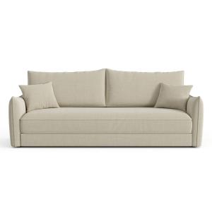 Sofá convertible 3 plazas tejido trenzado beige