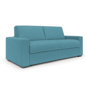 Sofá convertible con colchón h20 cm 200 cm azul claro