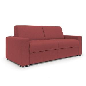 Sofá convertible con colchón h20 cm 200 cm rojo