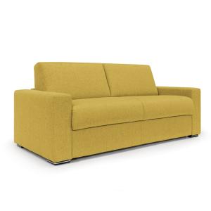 Sofá convertible con colchón h20 cm 220 cm amarillo