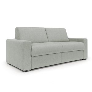 Sofá convertible con colchón h20 cm 220 cm gris claro