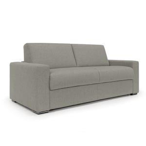 Sofá convertible con colchón h20 cm 220 cm marrón