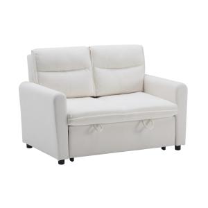 Sofá convertible de 2 plazas con cama integrada en tela bei…