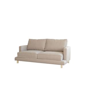 Sofá de 2/3 plazas color beige de 190x110cm