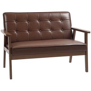 Sofá de 2 Plazas 115x70x81 cm Marrón