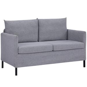Sofá de 2 plazas 130x67x76.5 cm gris