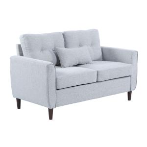 Sofá de 2 plazas 140x78x83 cm gris