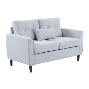 Sofá de 2 plazas color gris 140 x 78 x 83 cm