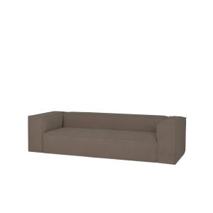 Sofá de 3/4 plazas de pana color marrón topo 210x110cm