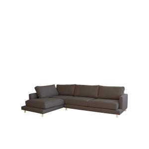 Sofá de 3/4 plazas y chaise longue izquierdo color gris osc…
