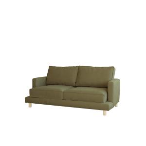 Sofá de 3 plazas color verde de 215x110cm