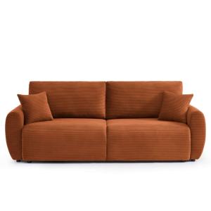 Sofá de 3 plazas de pana terracotta