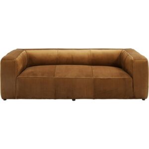 Sofá de 3 plazas de terciopelo marrón