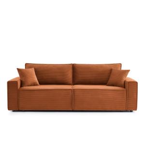 Sofá de 3 plazas de terciopelo terracotta