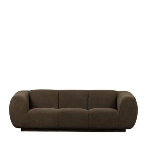Sofá de 3 plazas en tejido marrón