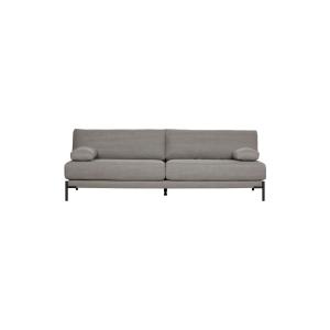 Sofá de 3 plazas en tela gris