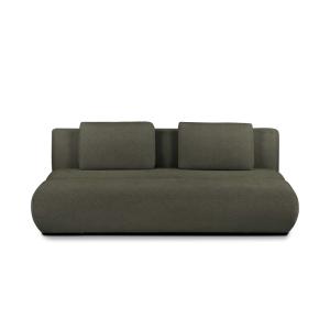 Sofá de 3 plazas, tejido de rizo verde caqui