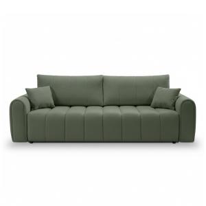 Sofá de 3 plazas, tejido rizo verde caqui