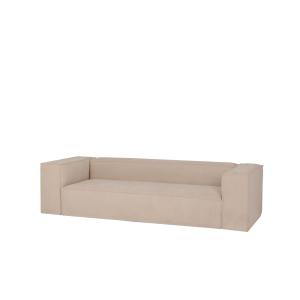 Sofá de 4 plazas de pana color beige 260x110cm