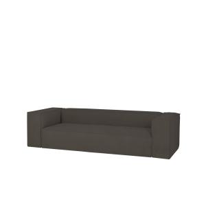 Sofá de 4 plazas de pana color gris oscuro 260x110cm