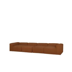 Sofá de 6/7 plazas de 4 módulos de bouclé color cobre 420x1…