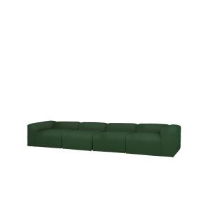 Sofá de 6/7 plazas de 4 módulos de bouclé color verde 420x1…