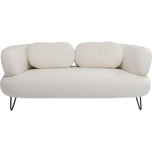Sofa de dos plazas crema tejido bucle 182cm