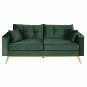 Sofá de estilo escandinavo de 3/4 plazas de terciopelo verd…