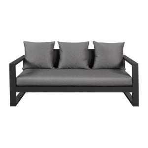 Sofá de jardín aluminio gris antracita