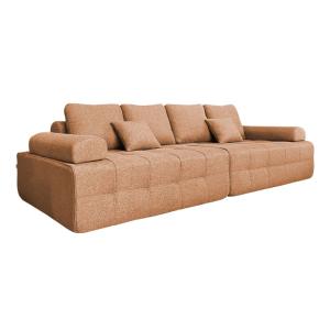 Sofá de tela de 4 plazas terracota L 282 cm