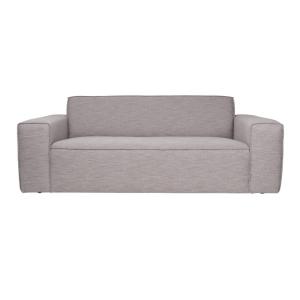 Sofá de tela gris claro para 2 a 3 plazas