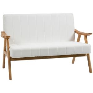 Sofá doble 130x74x82 cm crema