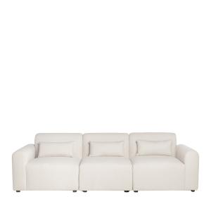 Sofá dos plazas de tela beige 280x87 cm