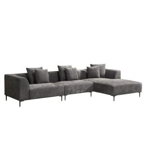 Sofá esquinero cloe gris oscuro 335x99-177x75