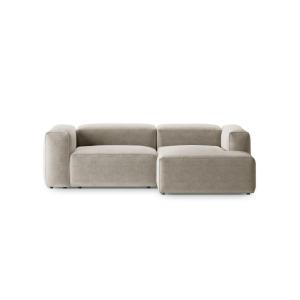 Sofá esquinero derecho 2 plazas de tejido estructural beige
