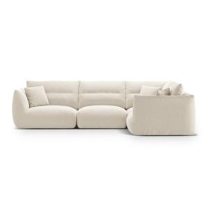 Sofá esquinero derecho modular 5 plazas de tejido estructur…