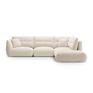 Sofá esquinero derecho modular 7 plazas de tejido estructur…