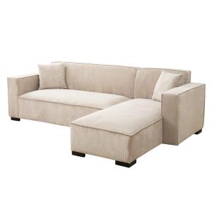 Sofá esquinero fijo de 3 plazas con chaise longue derecha c…