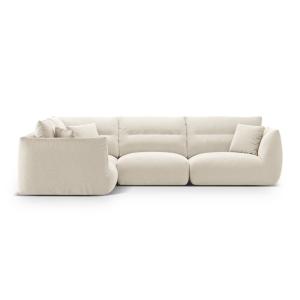 Sofá esquinero izquierdo modular 5 plazas de tejido estruct…