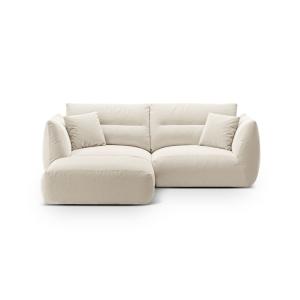 Sofá esquinero modular 3 plazas de tejido estructural marfi…