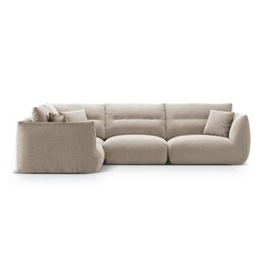 Sofá esquinero modular 5 plazas tejido estructural beige cl…