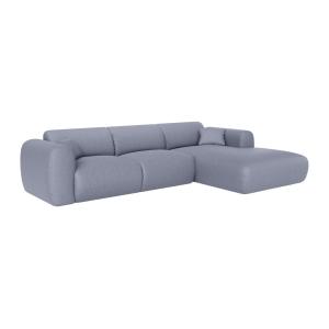 Sofá fijo nailon 5 plazas gris 280x165cm
