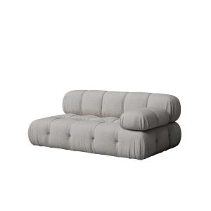 Sofá gris con chaise longue derecho 165 x 99 cm