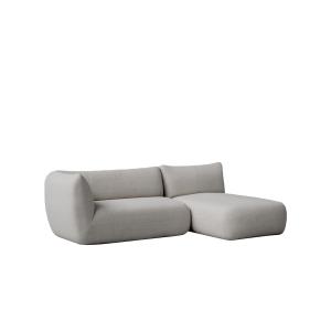 Sofá gris con chaise longue derecho 250 x 148 cm