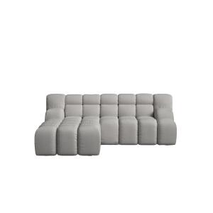 Sofá gris con chaise longue izquierdo 224 x 192 cm