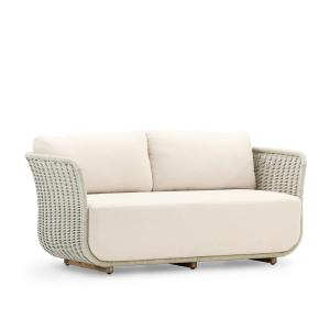 Sofa jardin 2 plazas cuerda gris