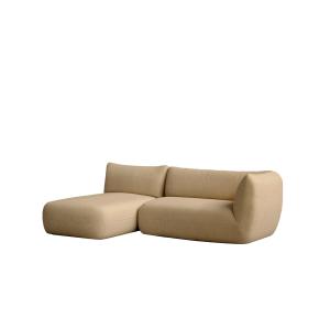 Sofá marrón claro con chaise longue izquierdo 250 x 148 cm