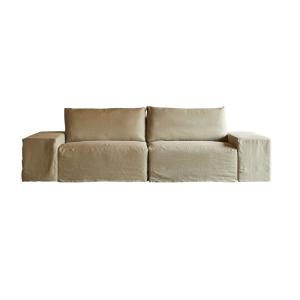Sofá modulable de lino natural, 3-5 plazas