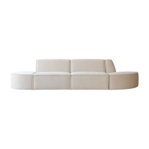 Sofá modulable de tela beis, 2-3 plazas