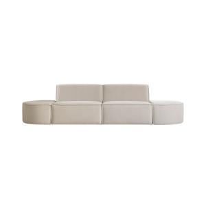 Sofá modulable de tela beis, 2 plazas